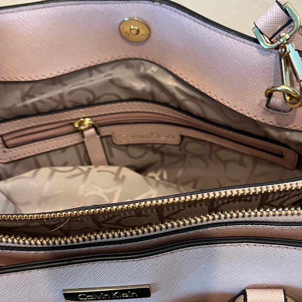 Calvin Klein Blush and Taupe Satchel - Picture 4 of 14